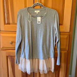 Forever 21 knit top with lace detail